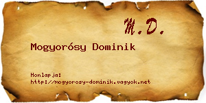 Mogyorósy Dominik névjegykártya